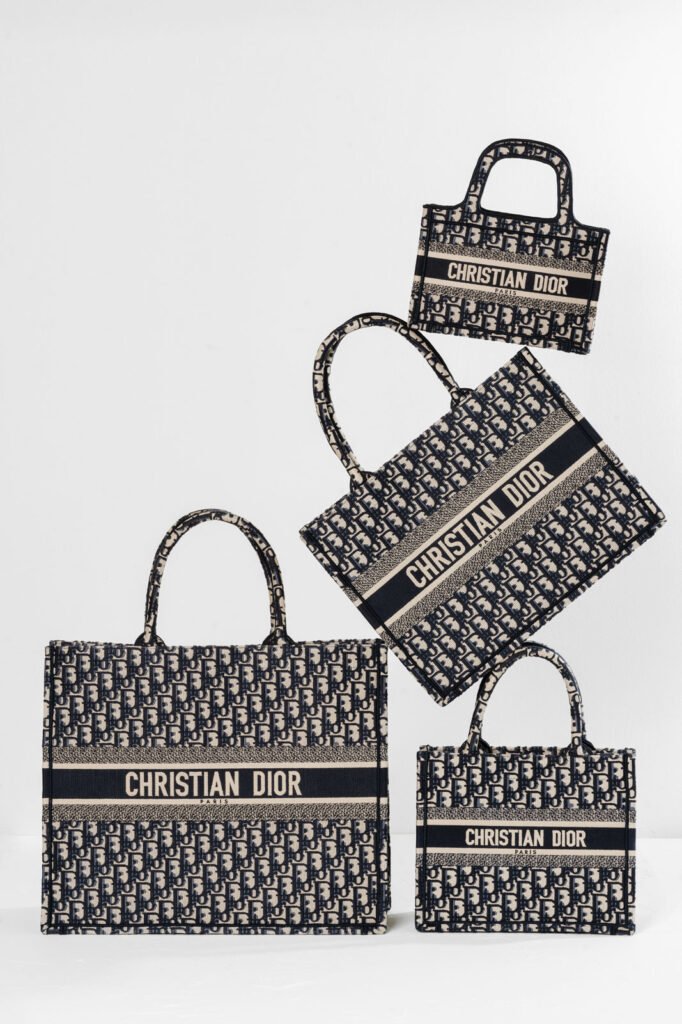 Beige Dior Book Tote in Dior Oblique canvas